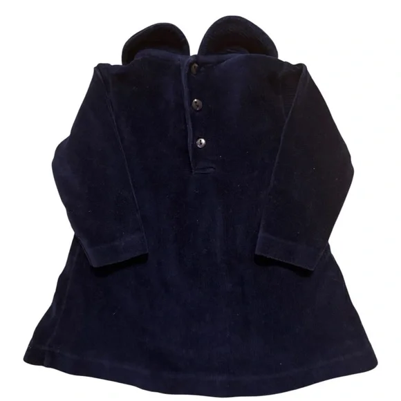 Vintage Talbots Kids Navy Velvet Embroidered Dress 6M Holiday - Picture 4 of 6